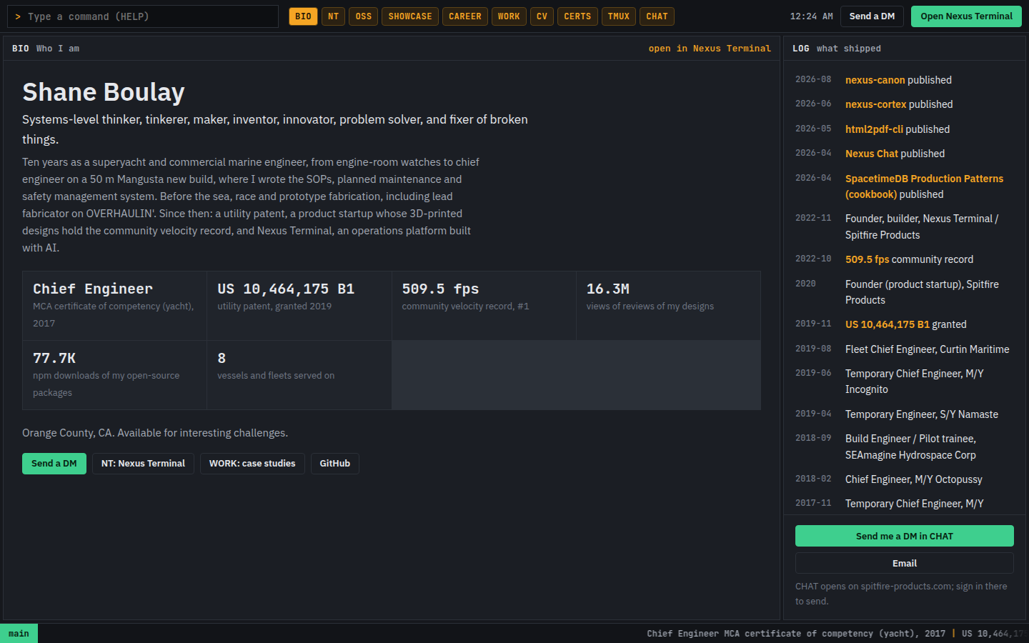 Live terminal preview